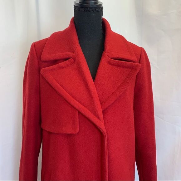 KARL Lagerfeld red jacket coat Sz M - Picture 5 of 13